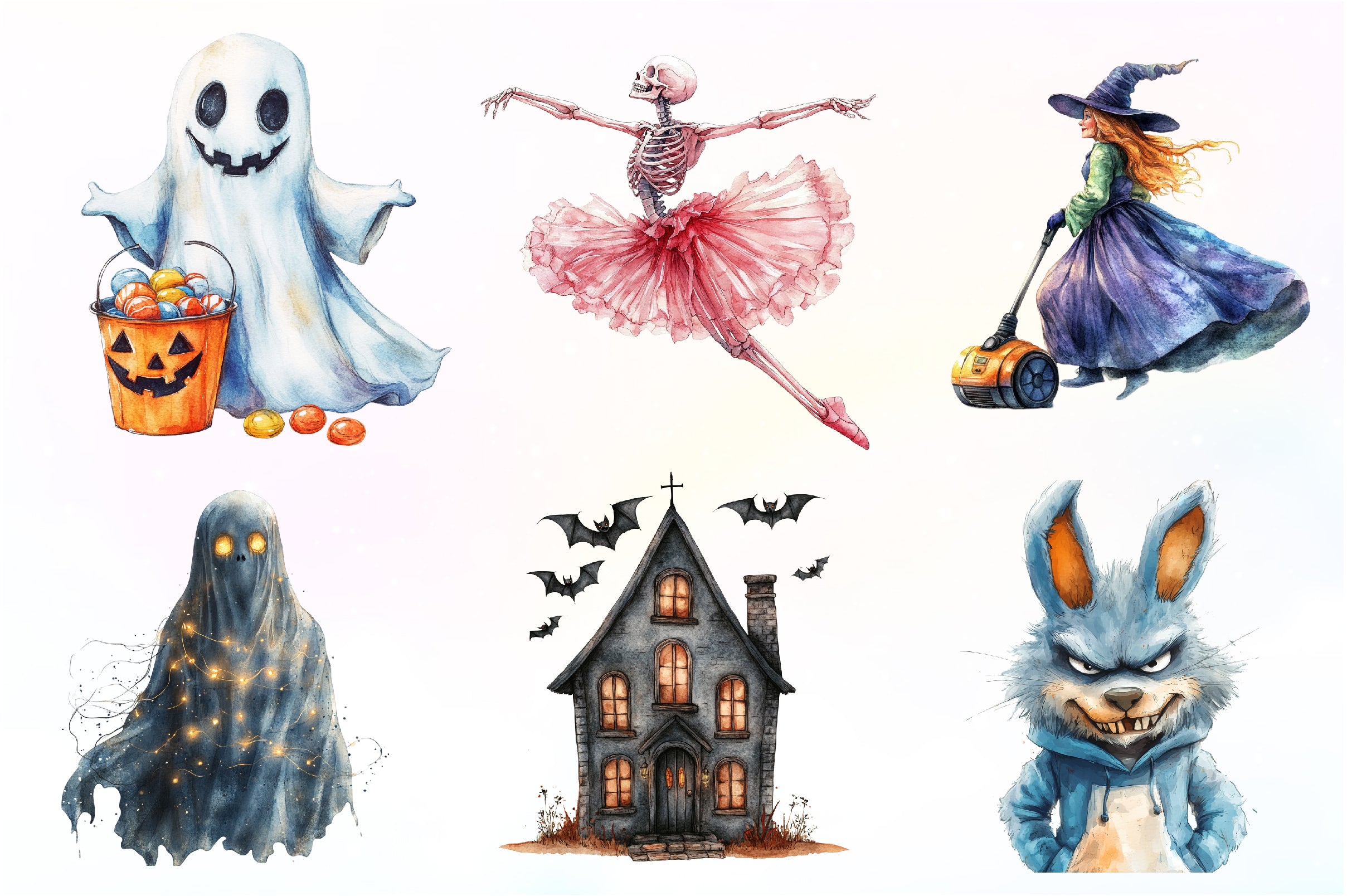 Funny Halloween Clipart Bundle - CraftNest - Digital Crafting and Art