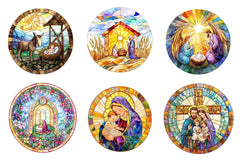 Round Stained Glass Nativity Clipart Bundle - CraftNest - Digital Crafting and Art