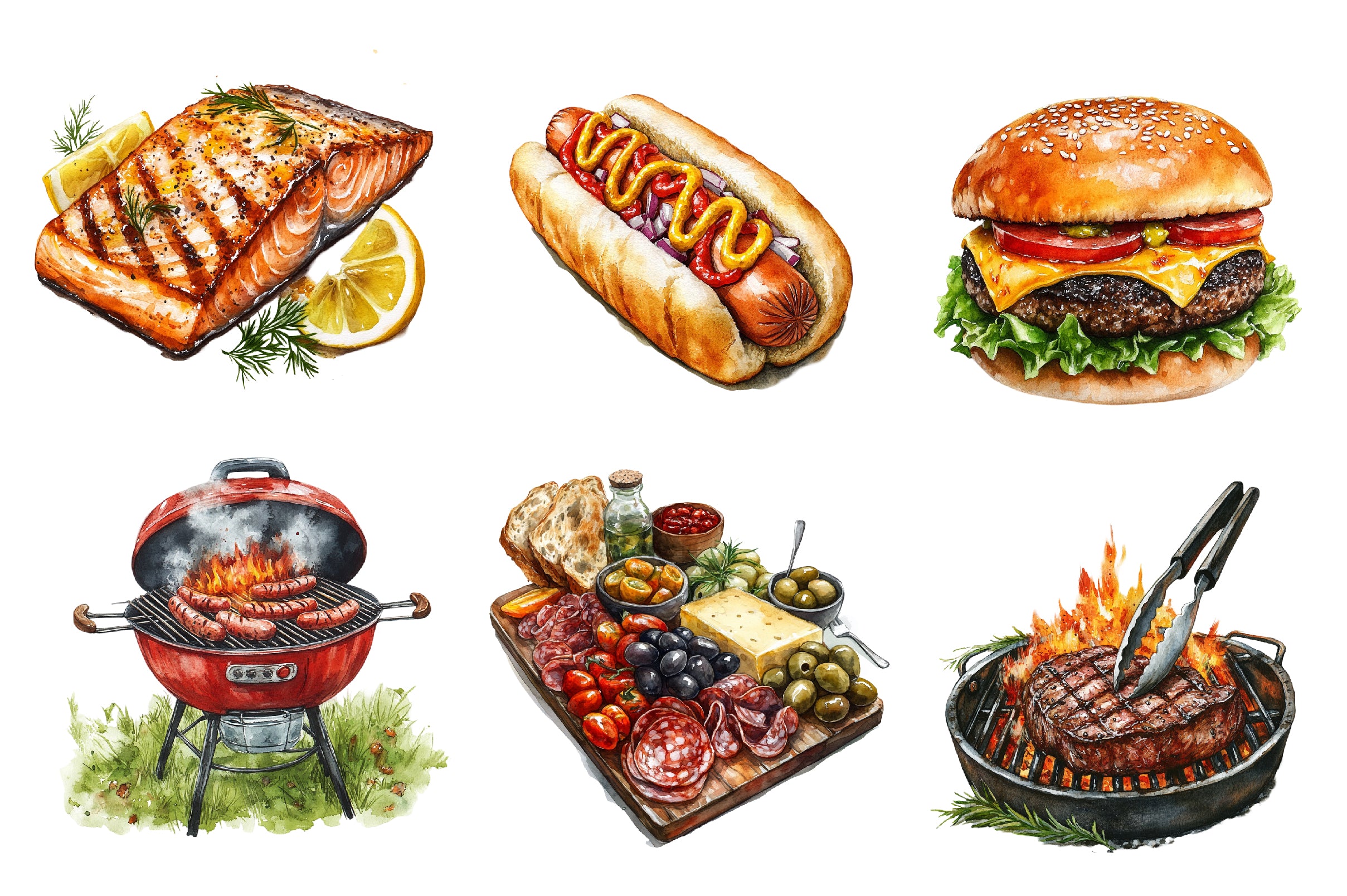 Summer Barbecue Day Clipart Bundle - CraftNest - Digital Crafting and Art