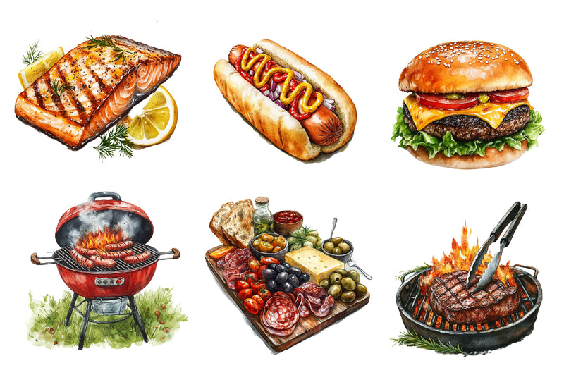 Summer Barbecue Day Clipart Bundle - CraftNest - Digital Crafting and Art