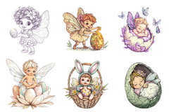 Easter Fairy Clipart Bundle - CraftNest - Digital Crafting and Art