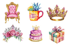 Birthday Queen Clipart Bundle - CraftNest - Digital Crafting and Art