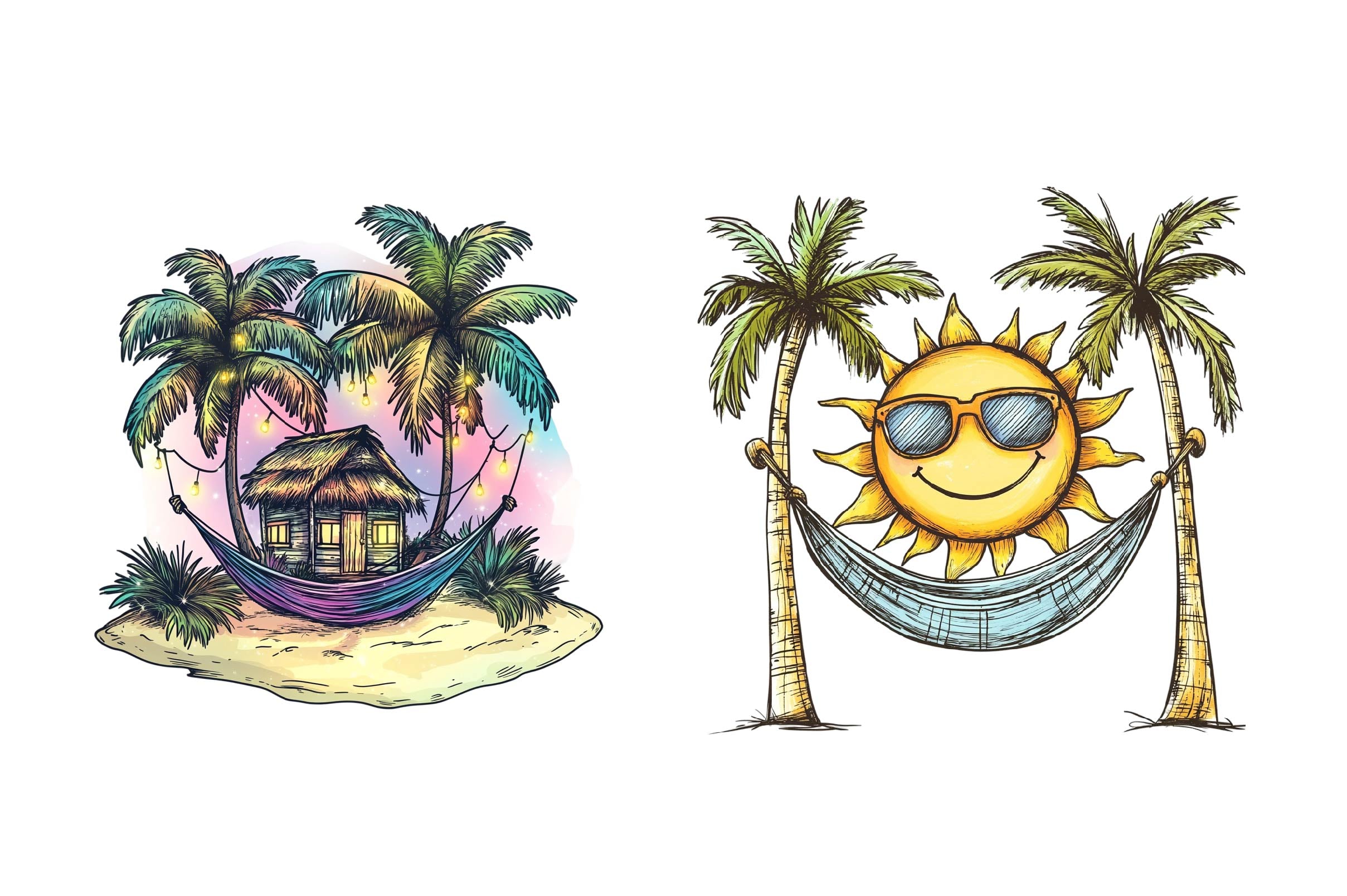 Cute Hawaiian Summer Clipart Bundle - CraftNest - Digital Crafting and Art