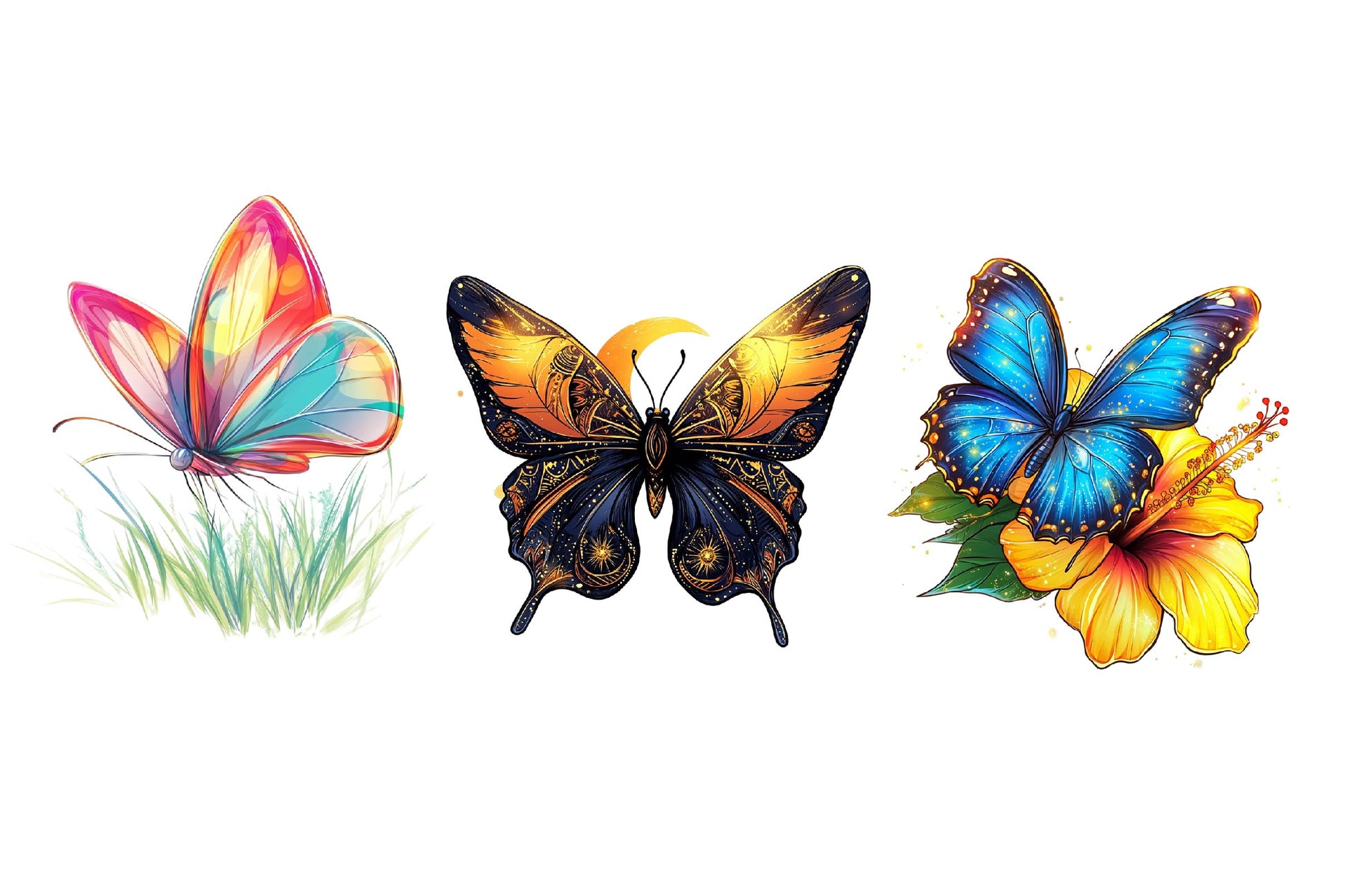 Summer Butterfly Clipart Bundle 2 - CraftNest - Digital Crafting and Art
