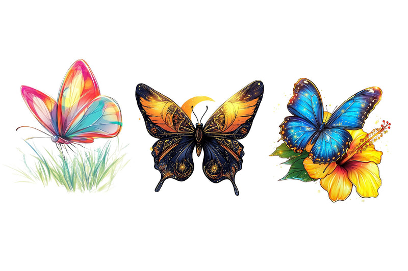 Summer Butterfly Clipart Bundle 2 - CraftNest - Digital Crafting and Art