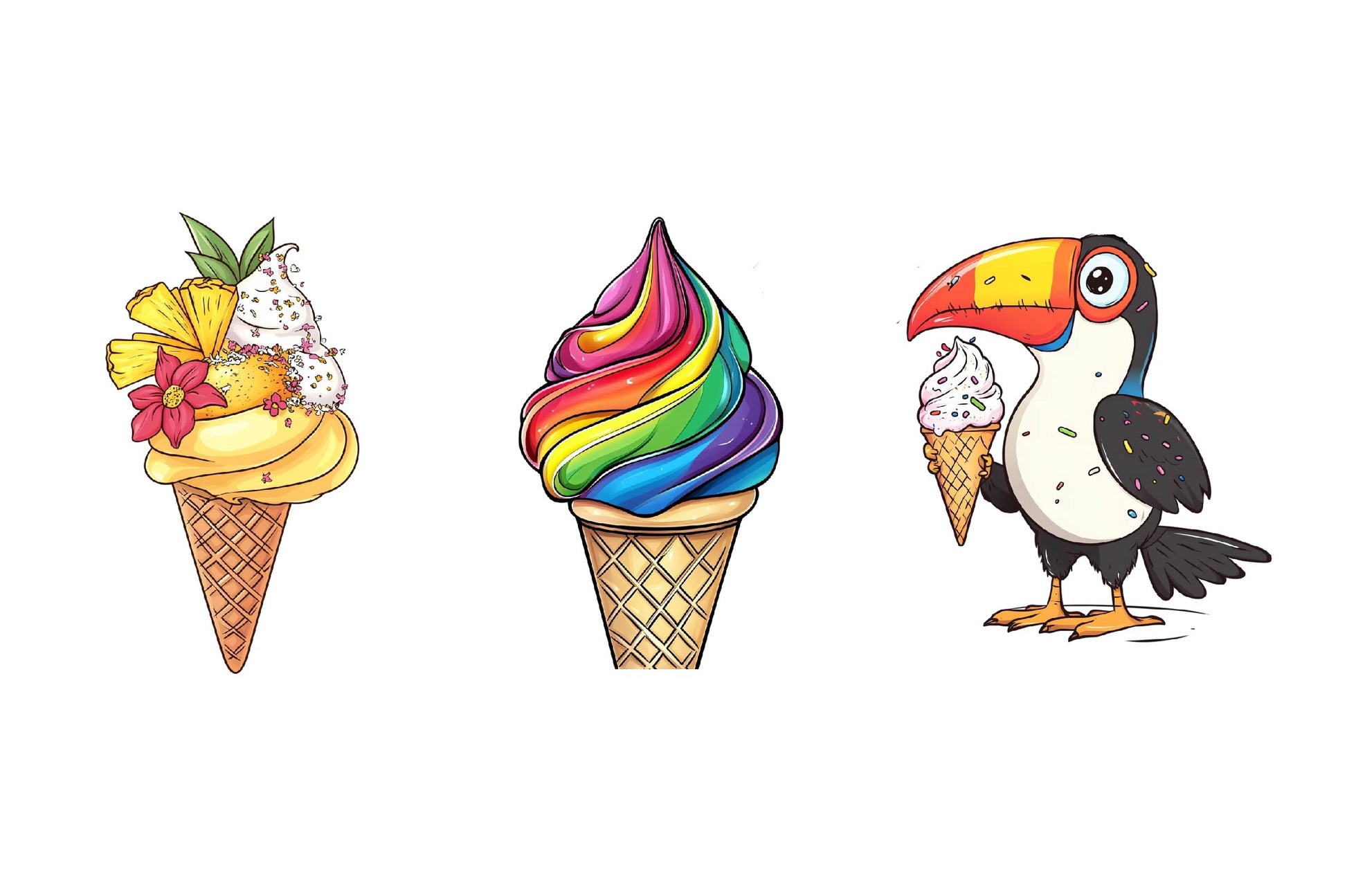 Summer Ice Cream Clipart Bundle 3 - CraftNest - Digital Crafting and Art