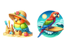 Summer Parrot Clipart Bundle 1 - CraftNest - Digital Crafting and Art