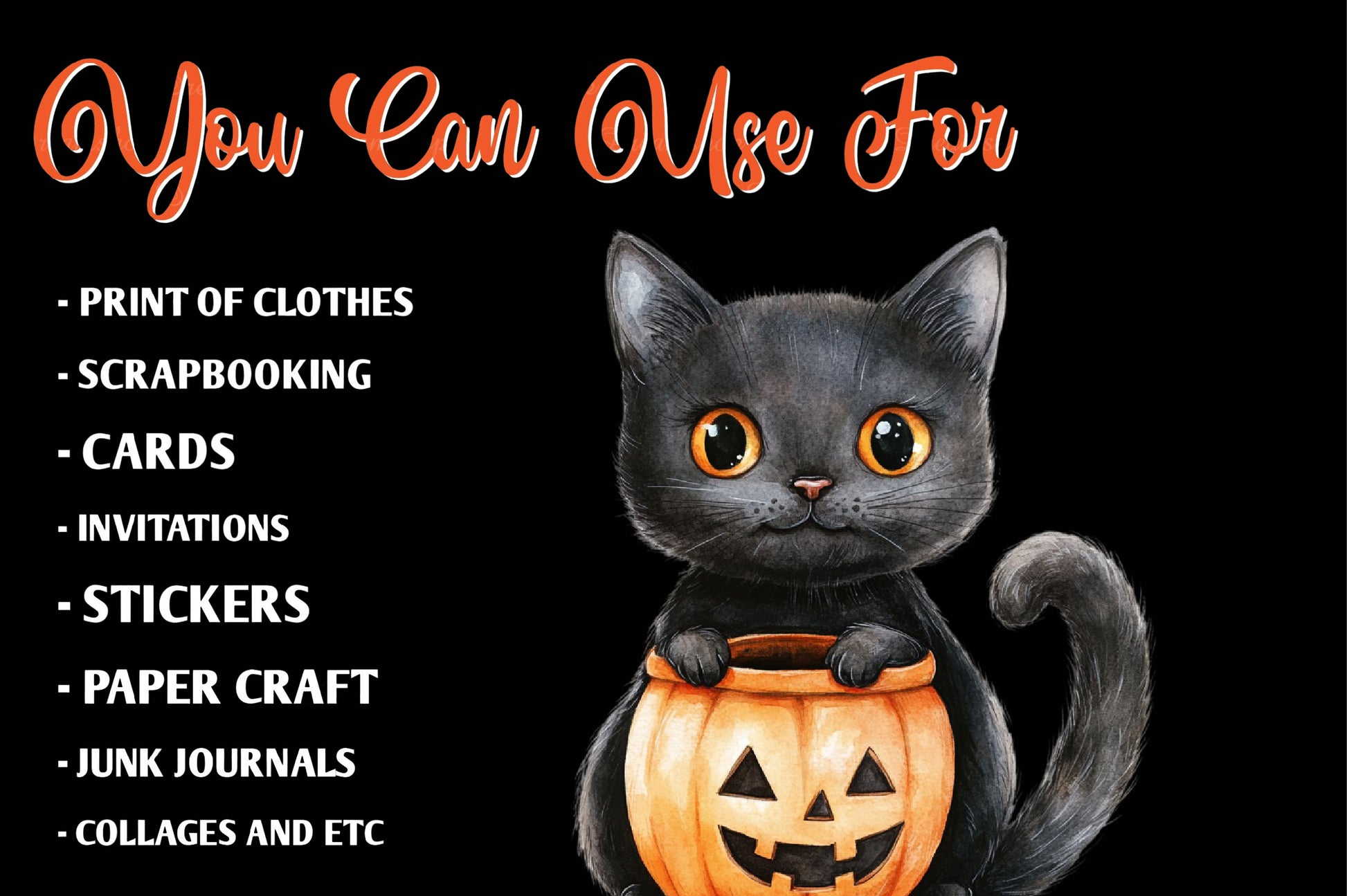 Funny Halloween Black Cat Clipart Bundle - CraftNest - Digital Crafting and Art