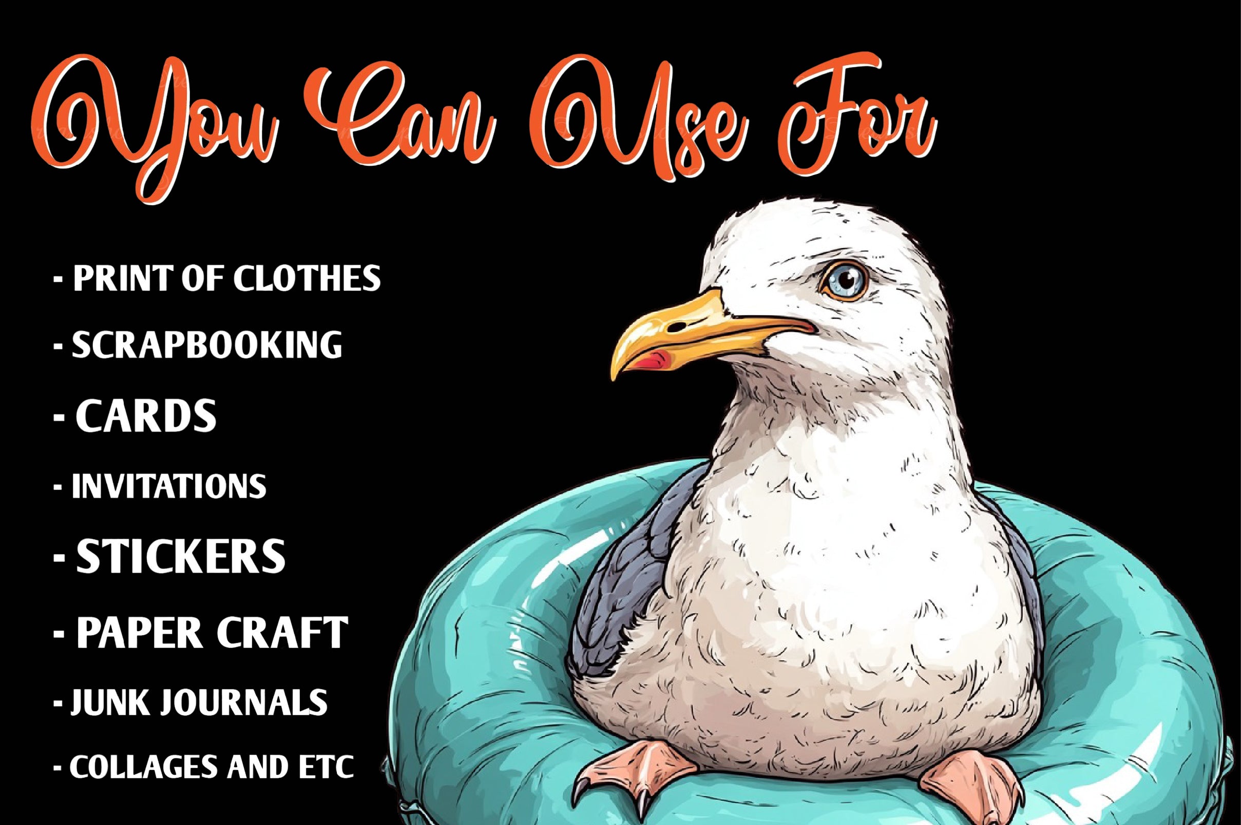 Cute Seagull Clipart Bundle - CraftNest - Digital Crafting and Art