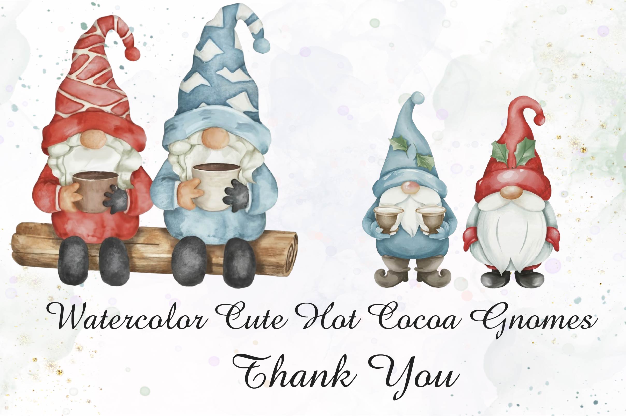 Cute Hot Cocoa Gnomes Clipart Bundle - CraftNest - Digital Crafting and Art