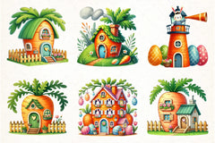 Easter Carrot House Clipart Bundle 1 - CraftNest - Digital Crafting and Art