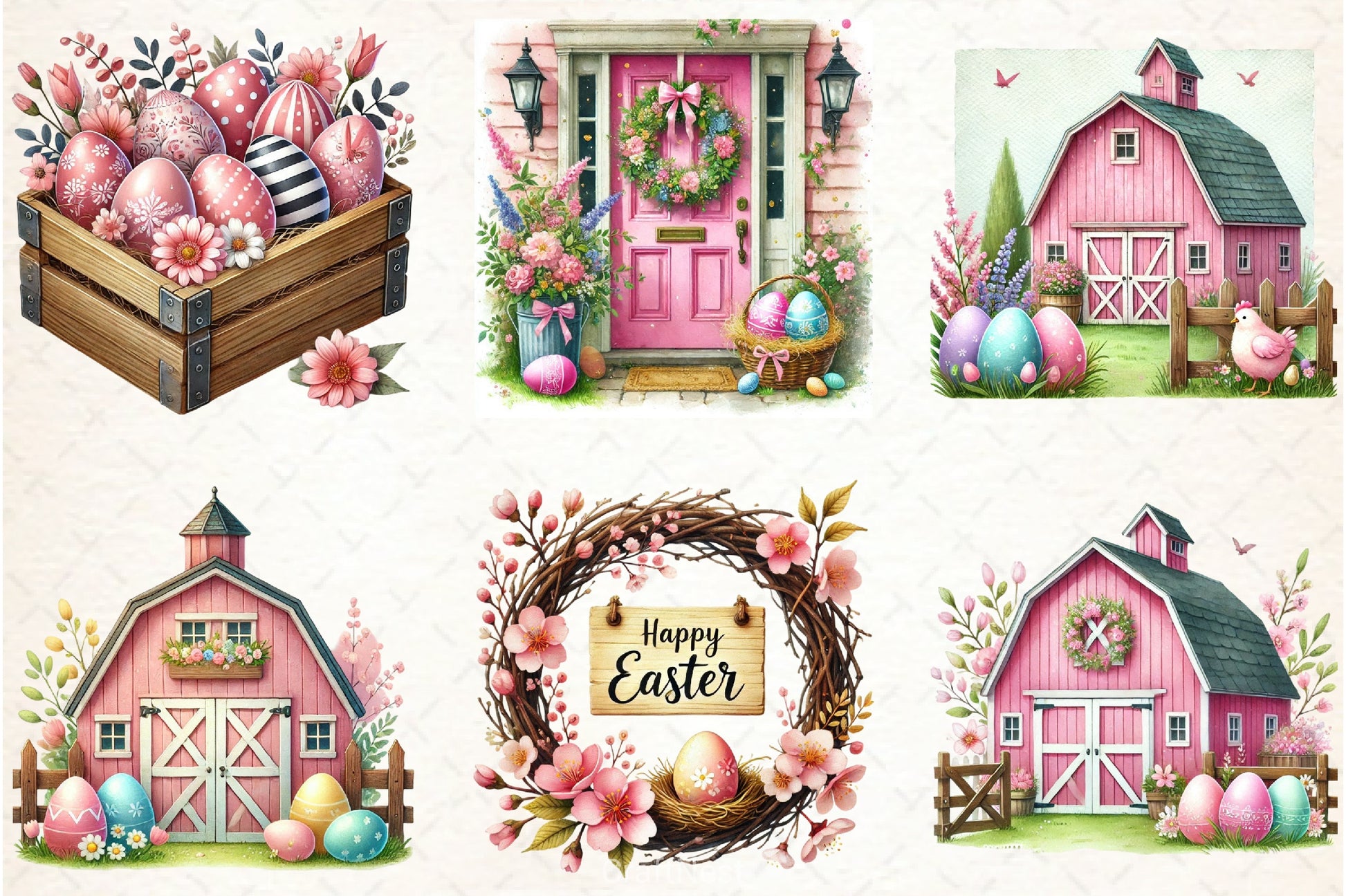 Easter Farm Clipart Bundle - CraftNest - Digital Crafting and Art