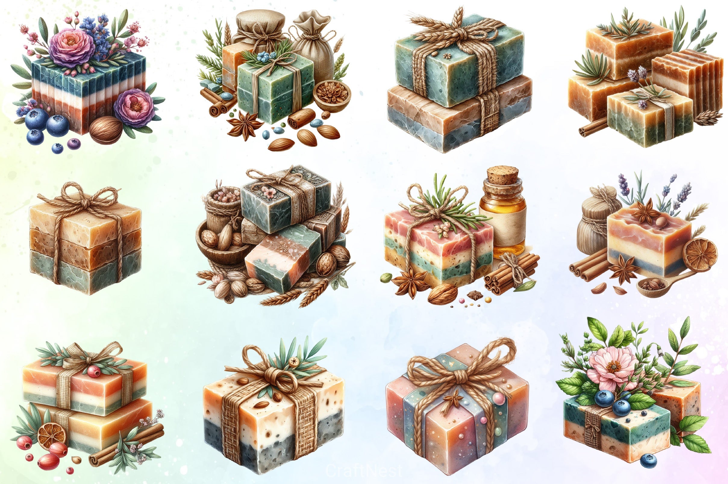 Organic Soap Clipart Bundle - CraftNest - Digital Crafting and Art