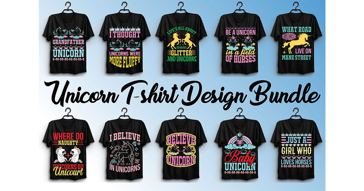 Unicorn T Shirt Bundle 5 - CraftNest - Digital Crafting and Art