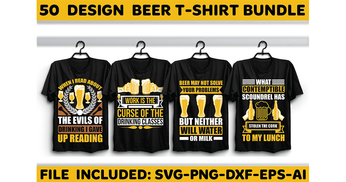 Beer T-Shirt Bundle 1 - CraftNest - Digital Crafting and Art