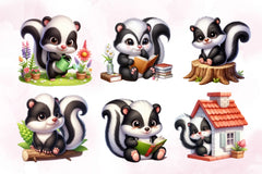 Cute Skunk Clipart Bundle - CraftNest - Digital Crafting and Art