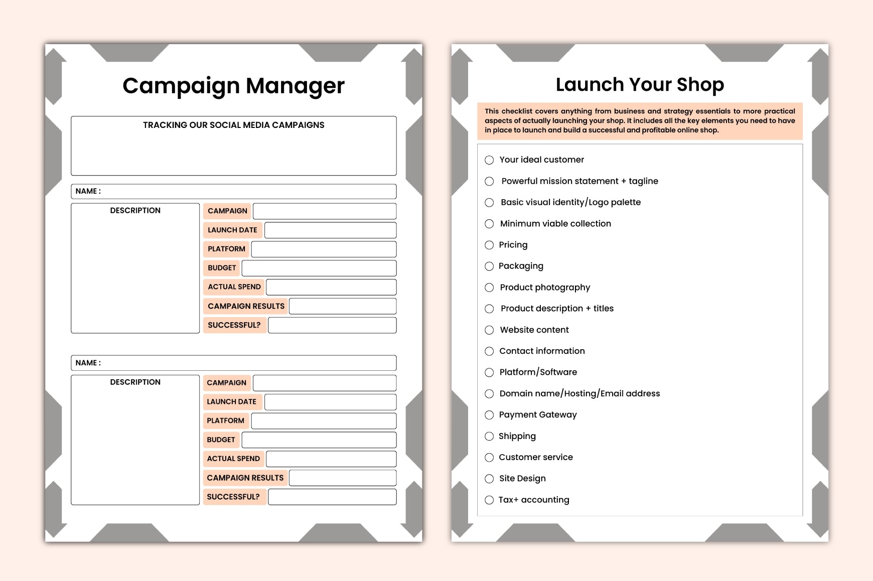 Shopify Business Blueprint Planner