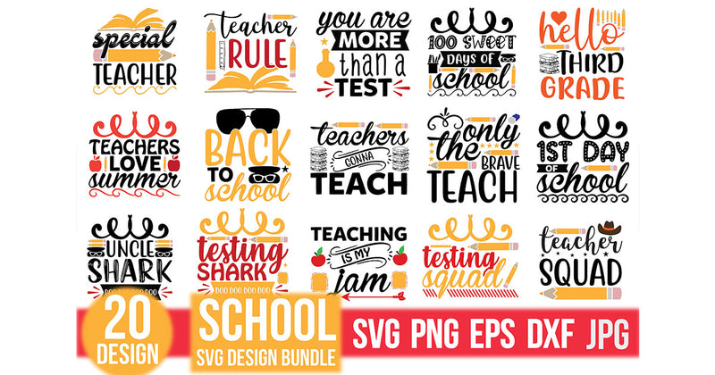 School SVG Bundle 7 - CraftNest - Digital Crafting and Art