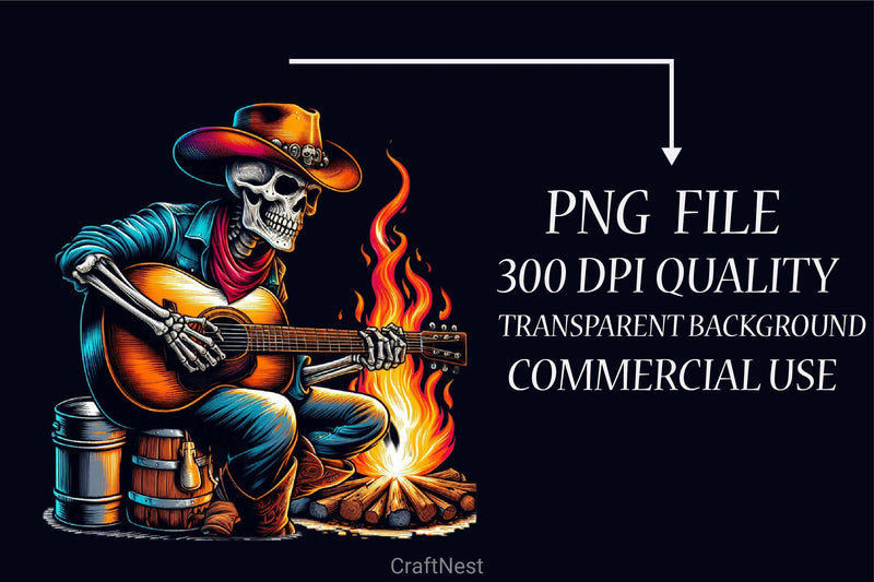 Skeleton Cowboy Clipart Bundle 1 - CraftNest - Digital Crafting and Art