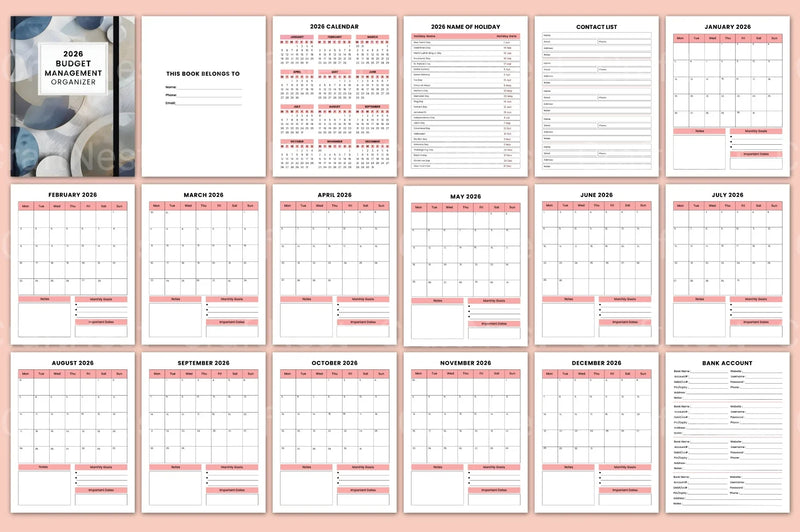 Budget Management Organizer - CraftNest - Digital Crafting and Art