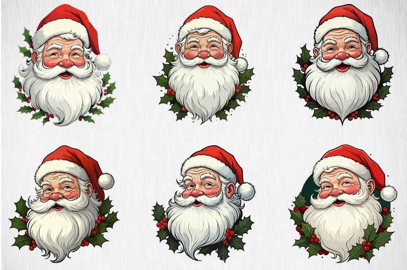 Santa Claus Clipart Bundle 9 - CraftNest - Digital Crafting and Art