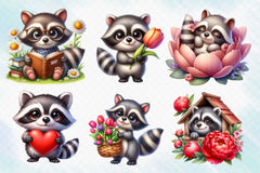Cute Raccoon Clipart Bundle 2 - CraftNest - Digital Crafting and Art