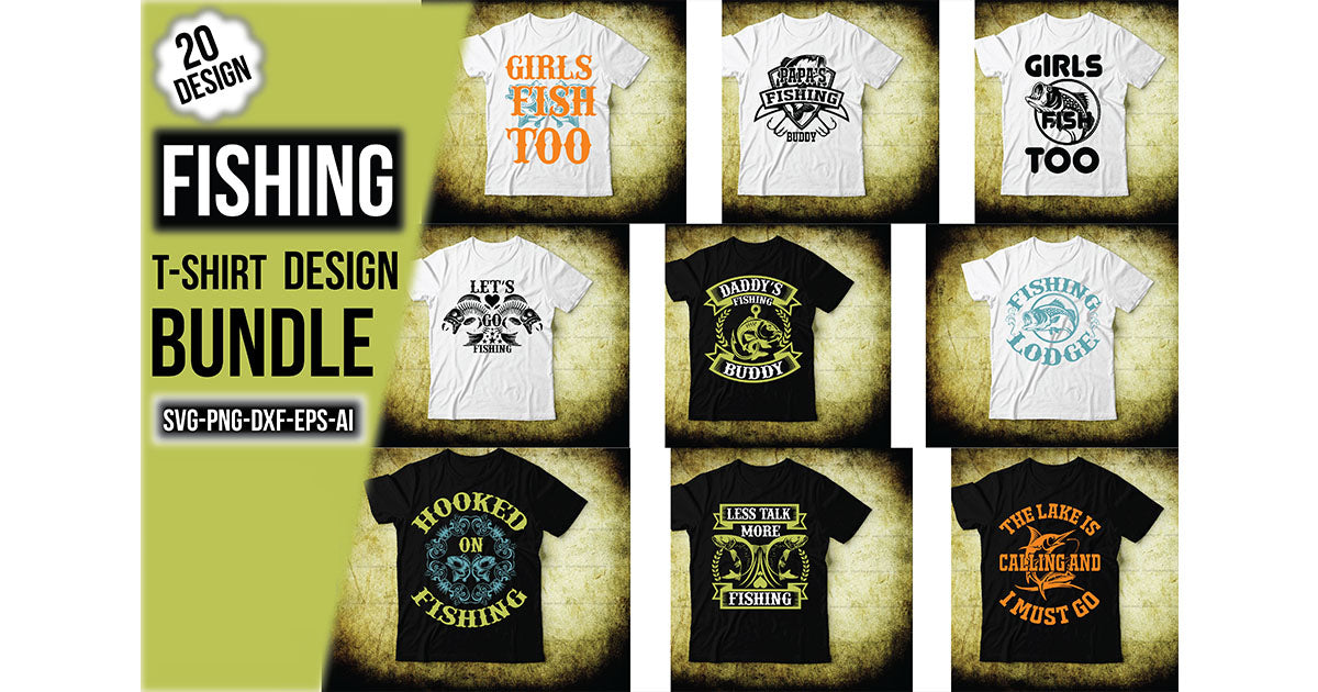 Fishing T-Shirt Bundle 2 - CraftNest - Digital Crafting and Art
