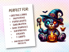 Halloween Scary Teddy Bear Clipart Bundle 2 - CraftNest - Digital Crafting and Art