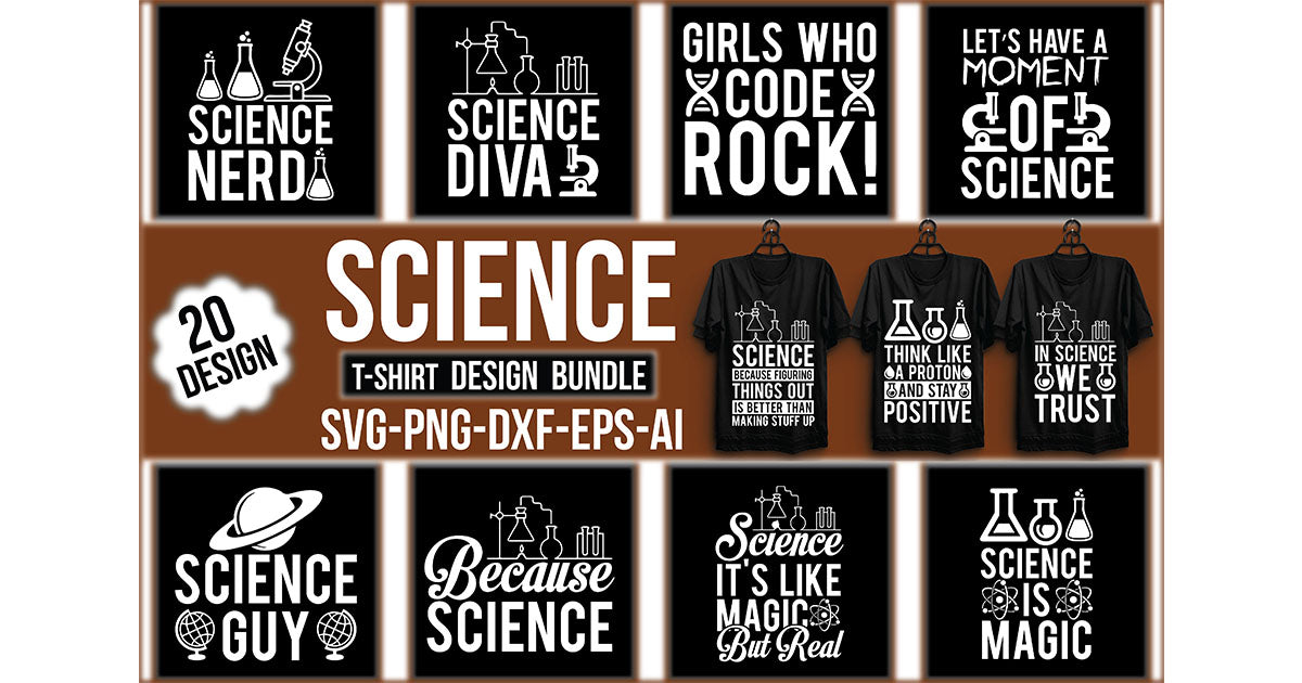 Science T-Shirt Bundle 1 - CraftNest - Digital Crafting and Art