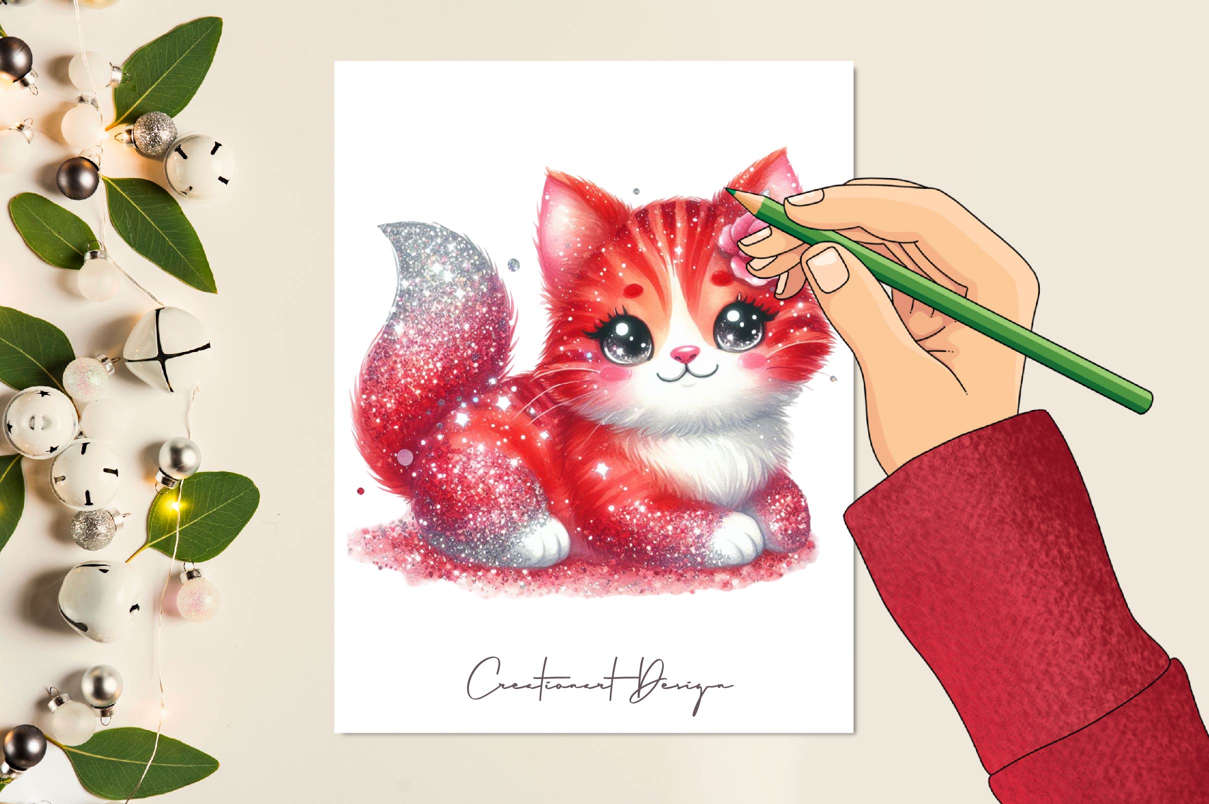 Glitter Cat's Clipart Bundle - CraftNest - Digital Crafting and Art