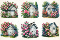 Spring Garden Shed Clipart Bundle - CraftNest - Digital Crafting and Art