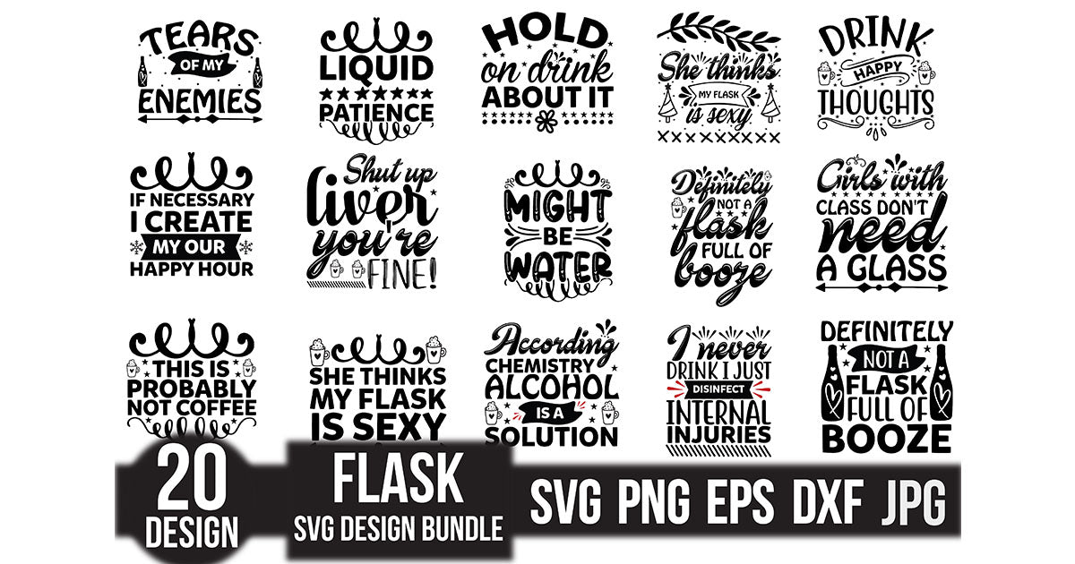 Flask SVG Bundle - CraftNest - Digital Crafting and Art
