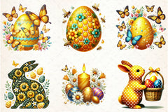 Yellow Easter Clipart Bundle - CraftNest - Digital Crafting and Art
