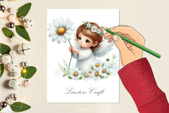 Cute Angel Clipart Bundle - CraftNest - Digital Crafting and Art