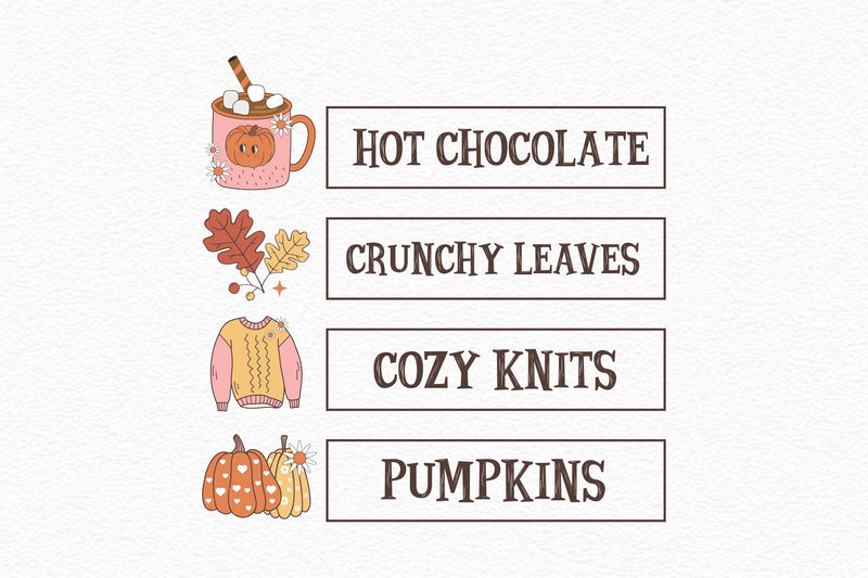 Retro Fall Clipart Bundle - CraftNest - Digital Crafting and Art