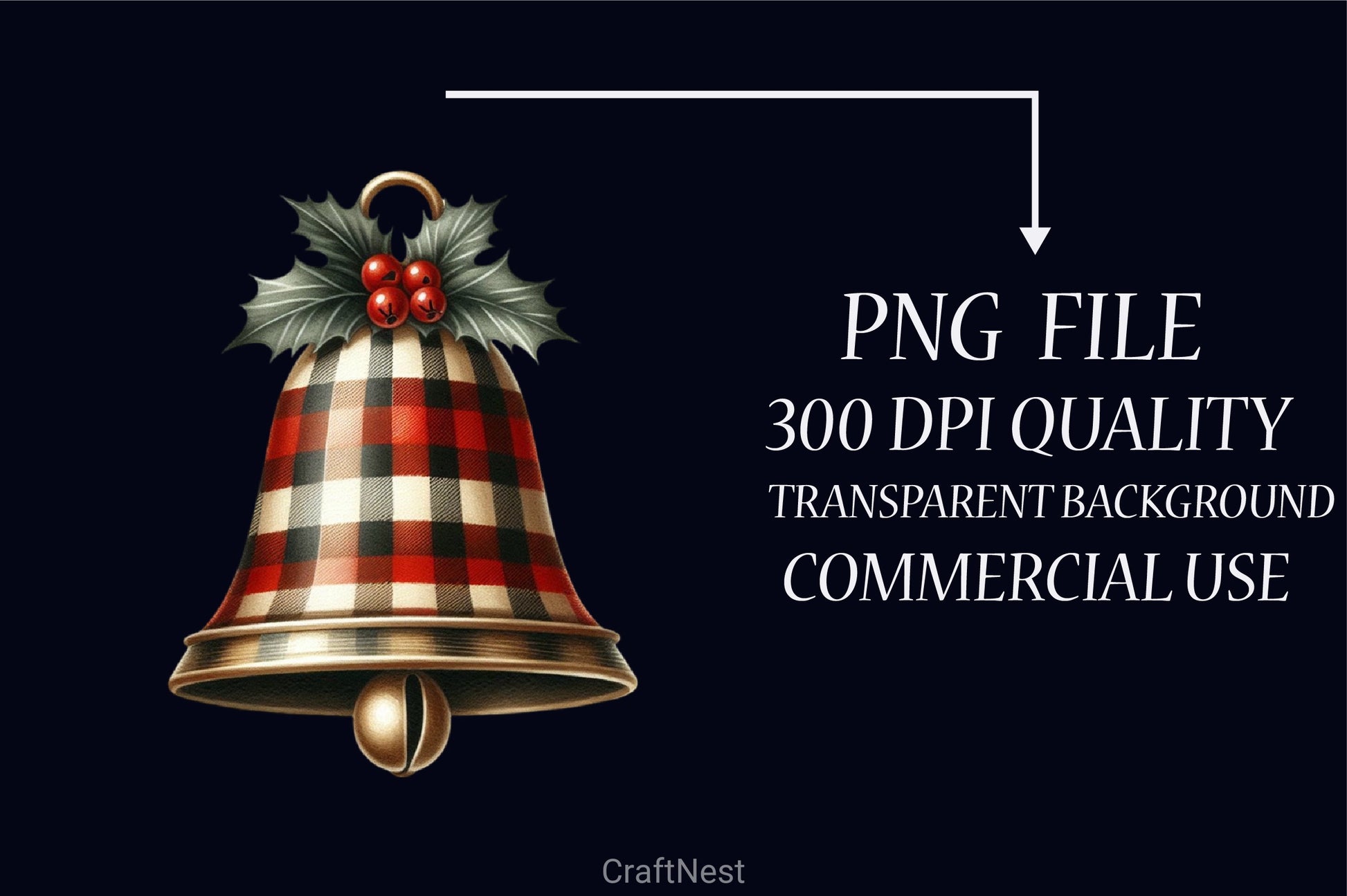 Buffalo Plaid Christmas Clipart Bundle - CraftNest - Digital Crafting and Art