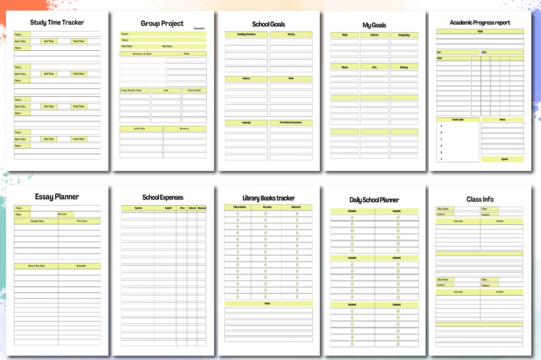 Back to School Planner