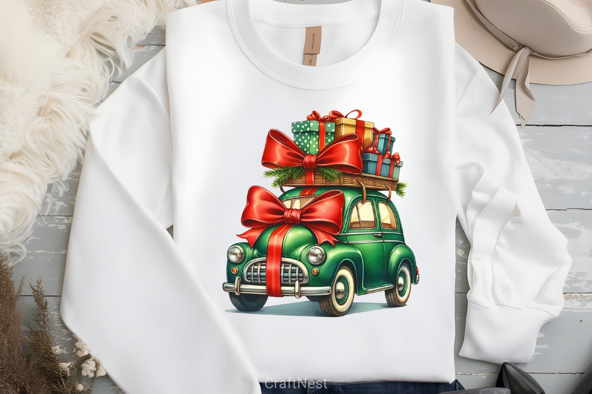 Christmas Car Clipart Bundle 3 - CraftNest - Digital Crafting and Art