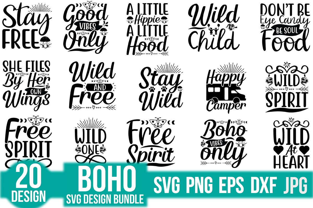 Boho SVG Bundle - CraftNest - Digital Crafting and Art