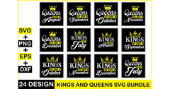 Queens And Kings SVG Bundle - CraftNest - Digital Crafting and Art