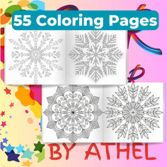 Snowflake Mandala Coloring Book Bundle - CraftNest - Digital Crafting and Art