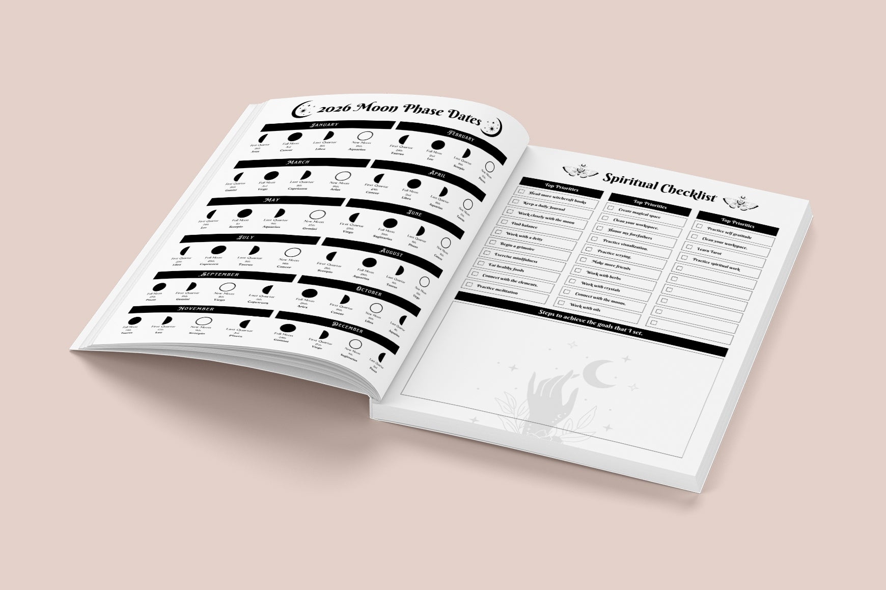Moon Phases Tarot Journal