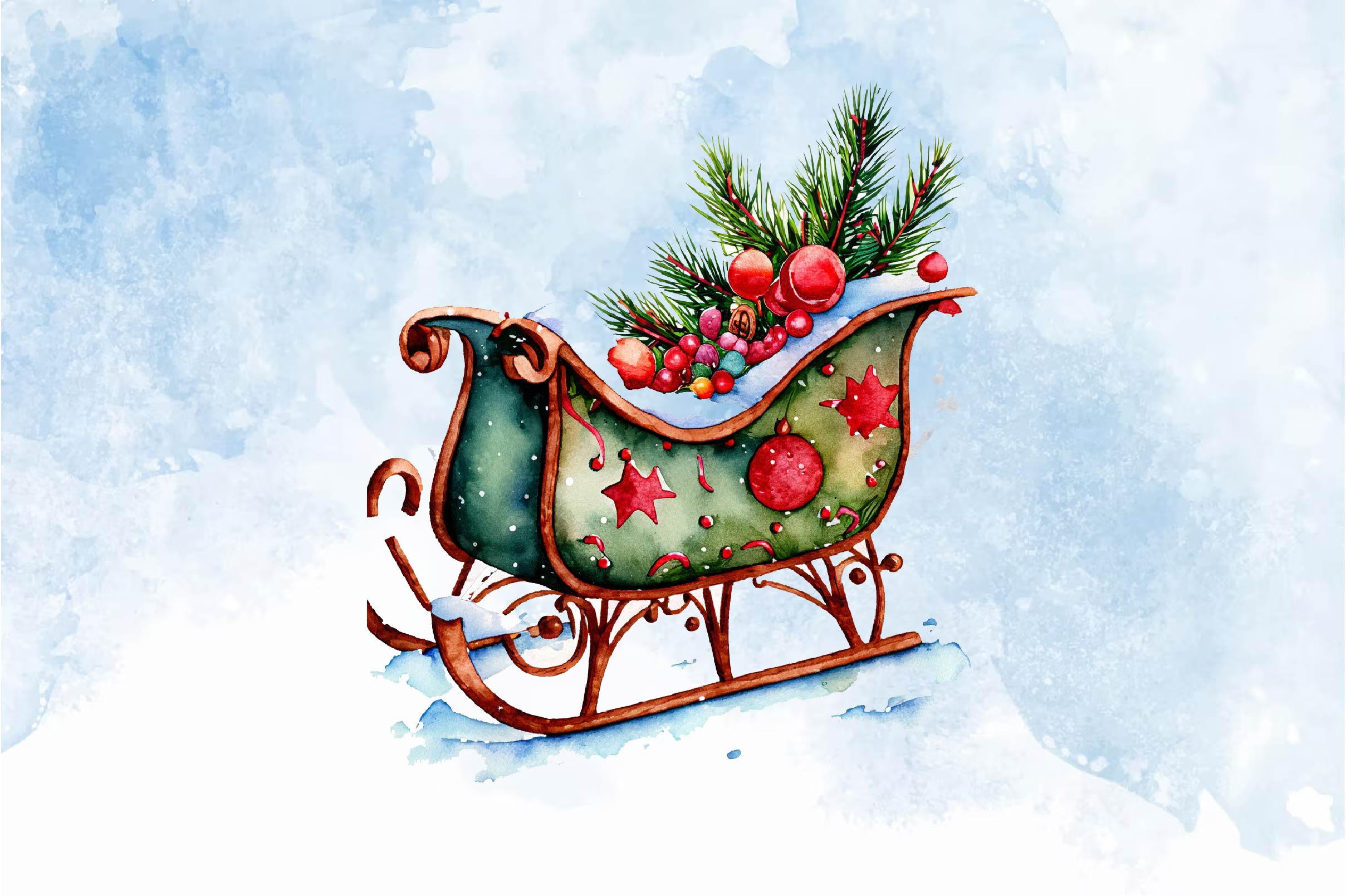 Christmas Sleigh Clipart Bundle - CraftNest - Digital Crafting and Art
