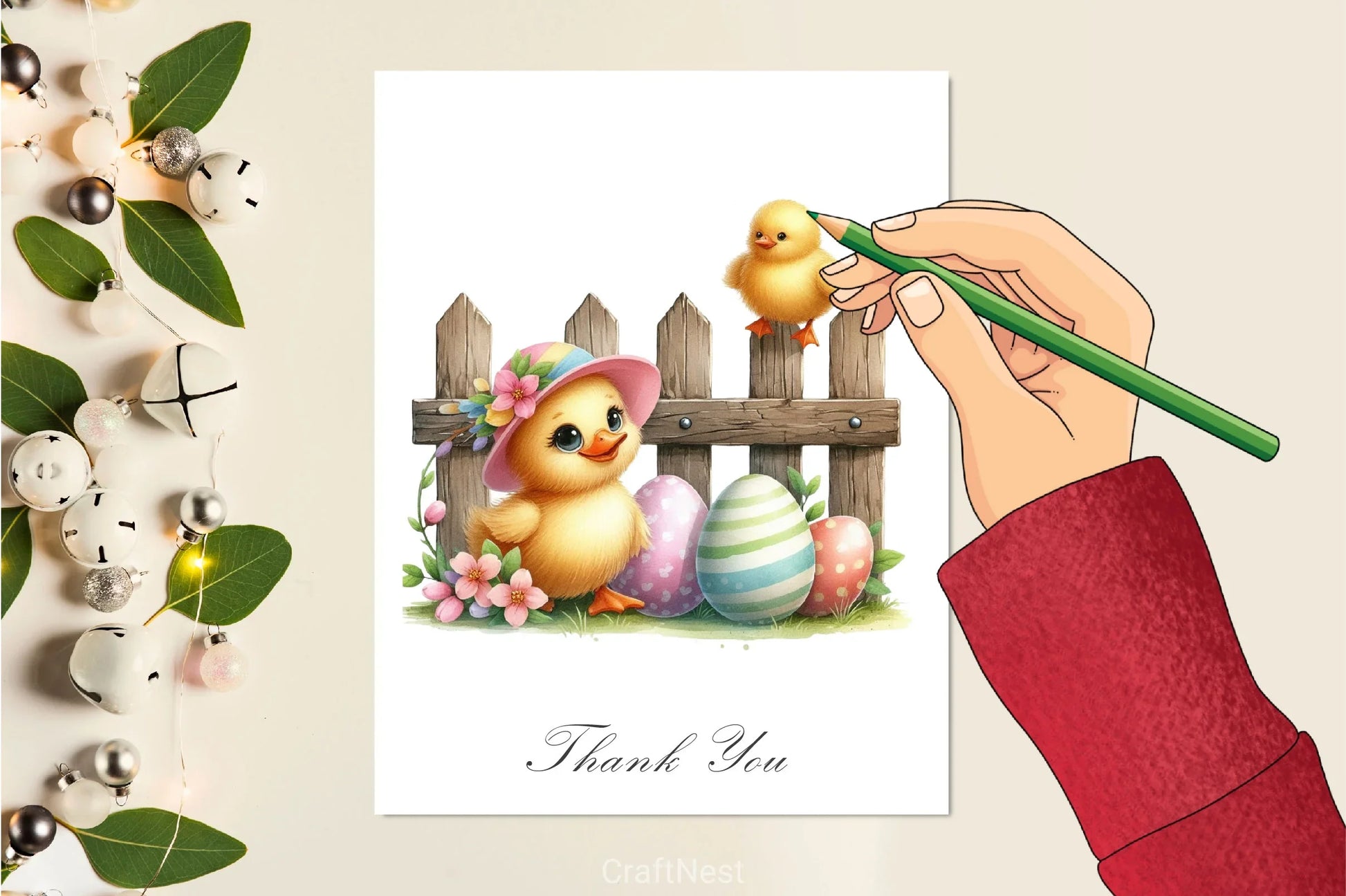 Easter Animal With Wooden Fence Clipart Bundle - CraftNest - Digital Crafting and Art