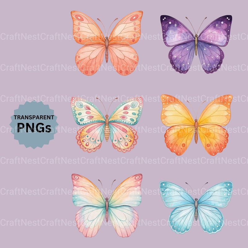 Butterflies Clipart Bundle 5 - CraftNest - Digital Crafting and Art