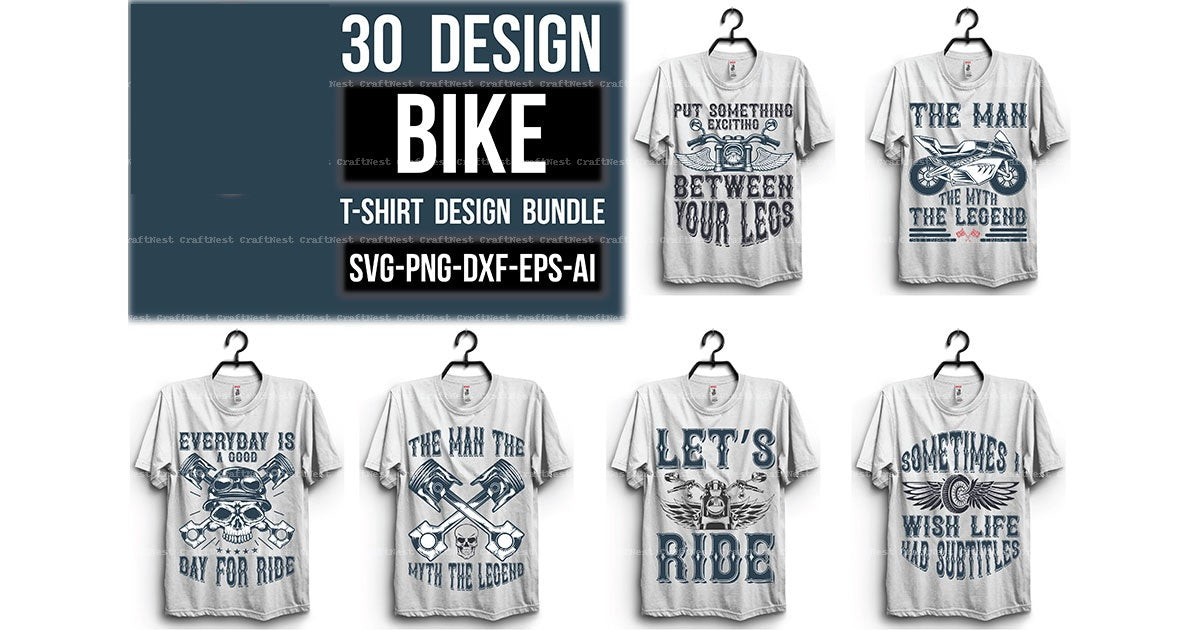 Bikes T-Shirt Design SVG Bundle 1