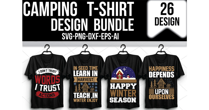Camping T-Shirt Bundle 3 - CraftNest - Digital Crafting and Art