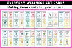 Everyday Wellness CBT Cards for Mental Health - CraftNest - Digital Crafting and Art