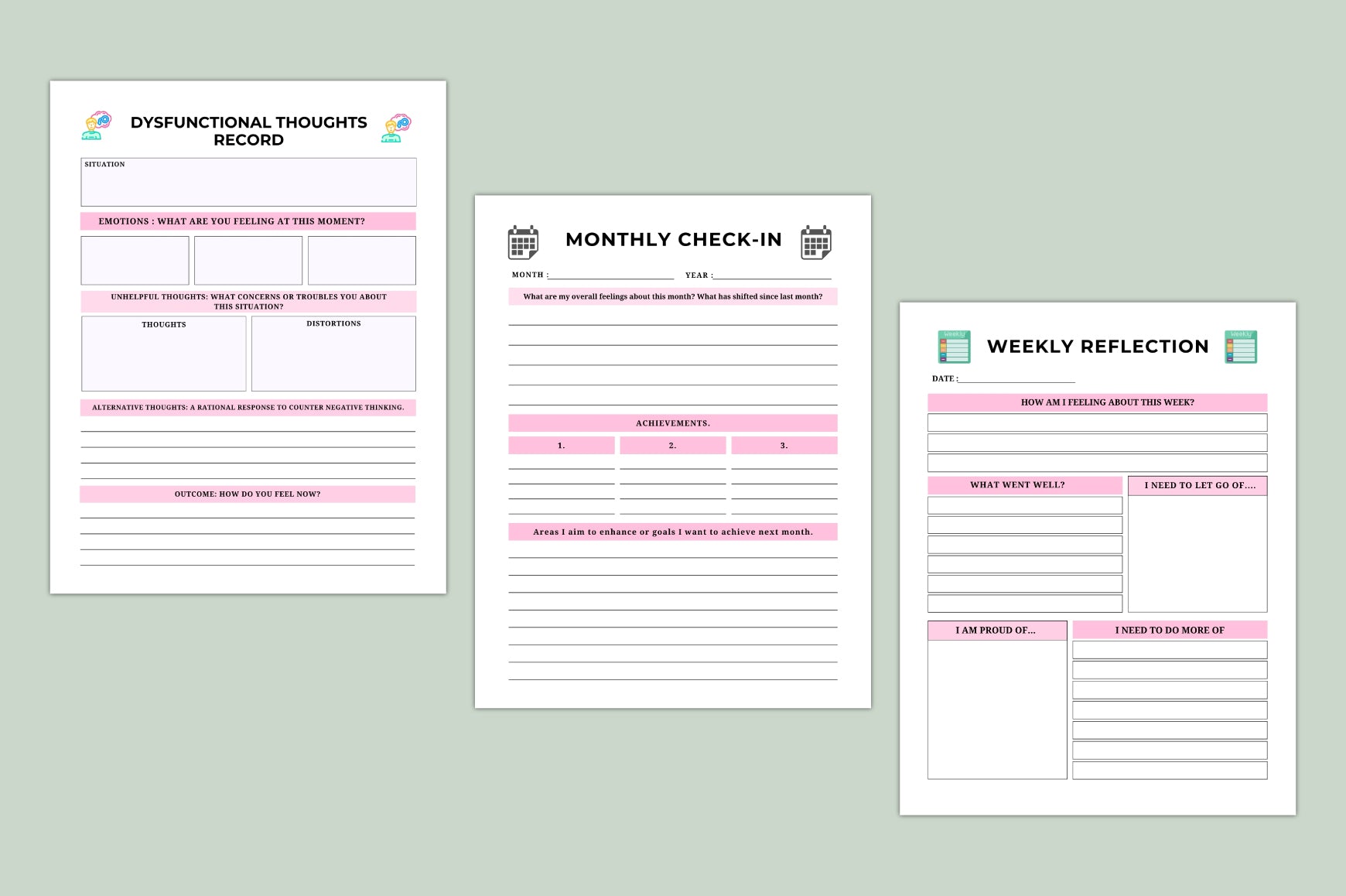 Calm Mind Wellness Journal