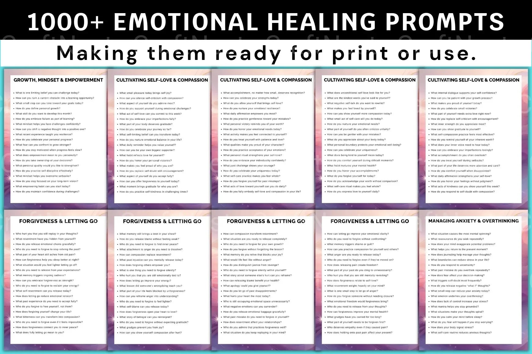 Emotional Healing Prompts for Personal Growth - CraftNest - Digital Crafting and Art